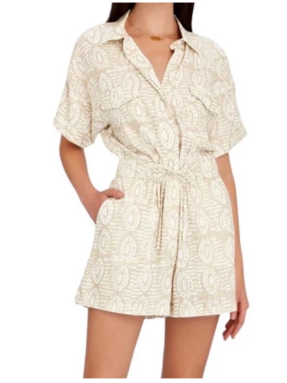 INTERMIX piper linen romper size 0
